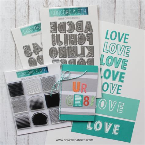 Learn how to make a double layer shaker card using the new die set, bold alphabet. Concord & 9th Double-Cut Alphabet Dies - Papiria