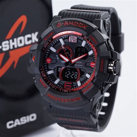 Daftar harga jam g shock terbaru. Jual Jam G-Shock MUDMASTER GSG-100 Terbaru Black Red KW di ...