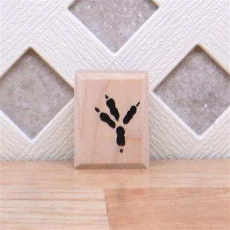 Rubber Stamp Wood Mounted Eagle Footprint Card Making Etsy