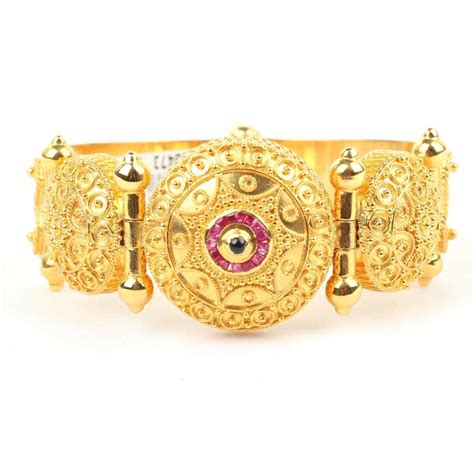 En uygun fiyata kadın altın yüzük tasarımları burada! 22 Ayar Altın Antik Telkari Bilezik | NUSRETTAKI