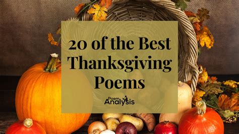 20 Of The Best Thanksgiving Poems Poet Lovers Must Read