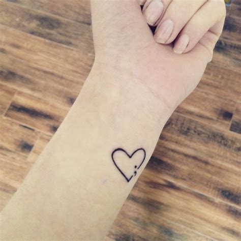 Semicolon Heart Shape Tattoo Tattoo Now Color Tattoo Ink Tattoo