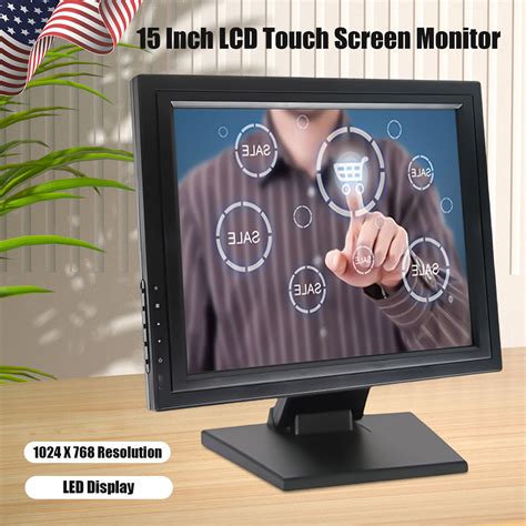 15 In Lcd Stand Touch Screen 170° Usb Lcd Monitor W Vga Pos Pc Screen