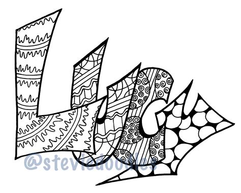Name Coloring Page One Day Delivery Classic Style Pdf Etsy Name