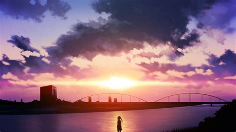 Aesthetic Anime Sunset Wallpaper 1920x1080 Anime Sunset Wallpapers