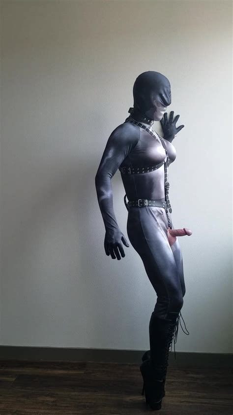 Shark Zentai With Thigh Boots And Ballet Boots Tranny