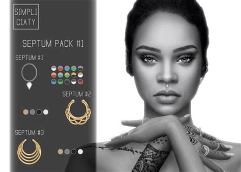 Simpliciaty Septum Pack 01 Sims 4 Downloads