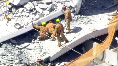 Video Shows Moment Pedestrian Bridge Collapsed At Florida University Killing At Least 6