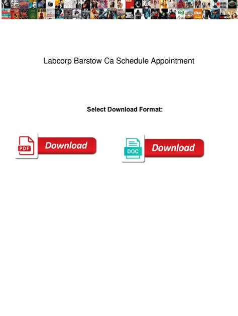 Fillable Online Labcorp Barstow Ca Schedule Appointment Elbert Labcorp