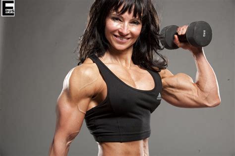 Big Bicep Female Bodybuilder By Edinaus On Deviantart Body Building Women Workout Pictures