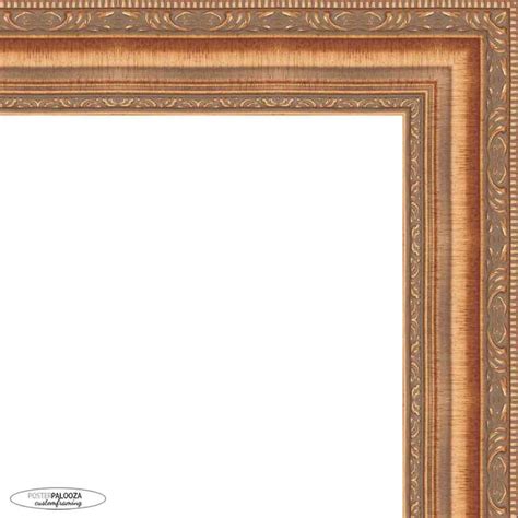 30x26 Traditional Antique Gold Complete Wood Picture Frame With Uv