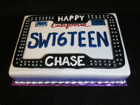 I can't believe that 16 years have passed so quickly, yet when i look at you wishing you a birthday that's sweeter than the birthday cake i hope you get to have and eat. Sweet 16 License Plate Cake | Party Ideas | Pinterest | Boys 16th birthday cake, Sweet 16 ...
