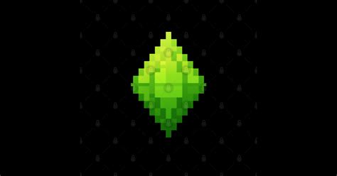 The Sims 4 Plumbob Diamond Gem 8bit The Sims Game Sticker Teepublic