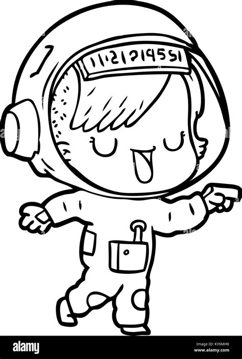 Cartoon Astronaut Woman Stock Vector Image And Art Alamy