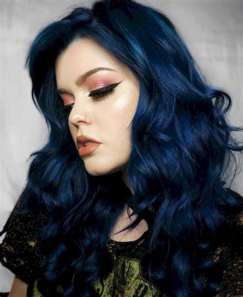 65 Awesome Blue Hair Color Ideas 30 Blue Ombre Hair Midnight Blue