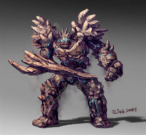 Rock Monster Design For Game By Ling Z On Deviantart