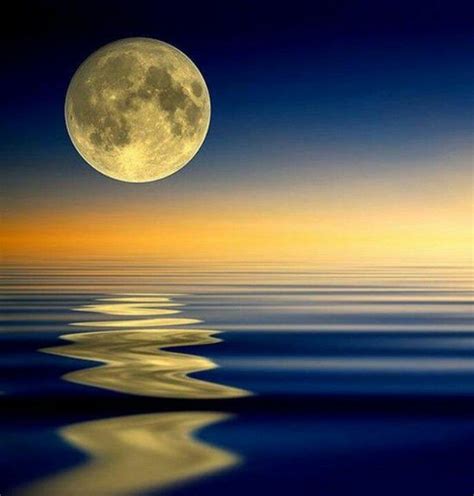 Moon Over Ocean Crazy For Cobalt Blue Pinterest Moon Ocean And