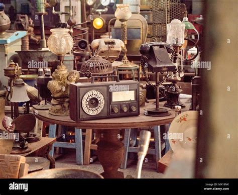 Antique Street Shop With Old Vintage Items In Bali Stock Photo Alamy