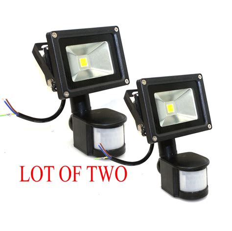 Lot Two Security Motion Sensor 10w Led Flood Light Waterproof Outdoor