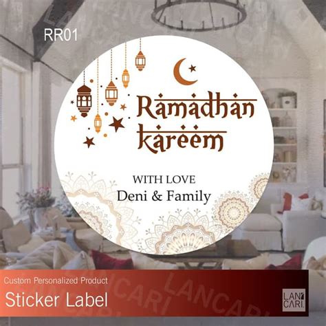 Jual Stiker Label Ramadan Bulan Puasa Ramadhan Amplop Custom Snack