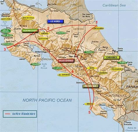 Carte Du Monde Bon Voyage Carte Costa Rica