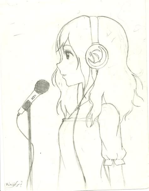 Girl Singing Drawing At Getdrawings Free Download