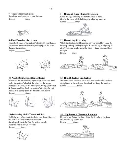 Passive Range Of Motion Exercises Lower Extremity Pictures Exercisewalls