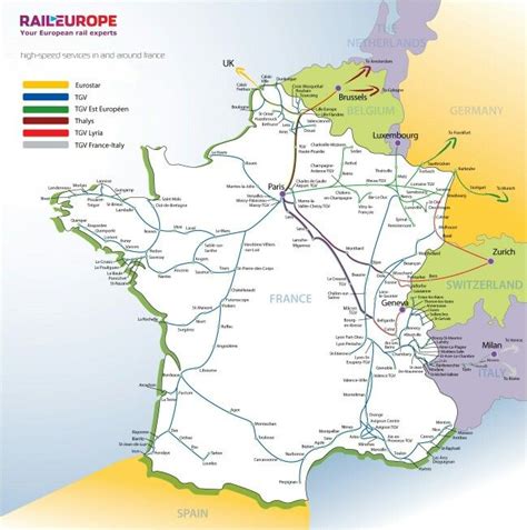 Rail Map Of France France Train Paris Trip Planning France Train Travel