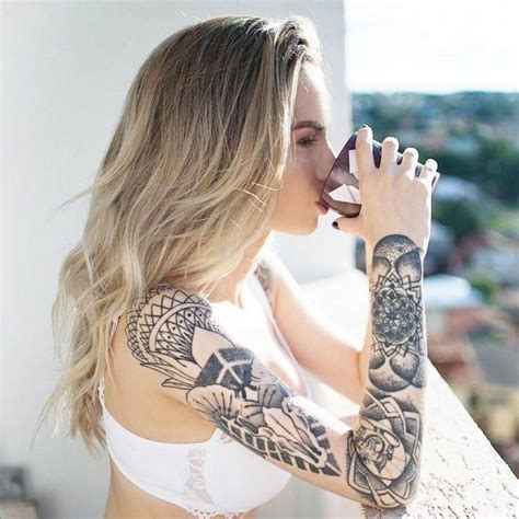 Beautiful Women With Tattoos A Tattoo Is Created Out Of Indelible Ink That Stays Within The