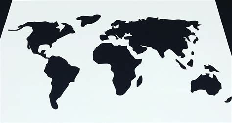 World Map Stencil World Map Decal World Map Silhouette Silhouette