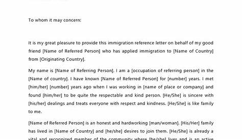 letter for immigration for a couple