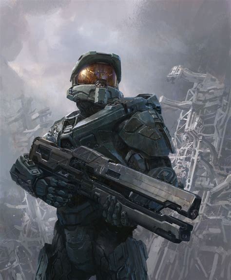 Master Chief From The Halo Series Game Art Hq