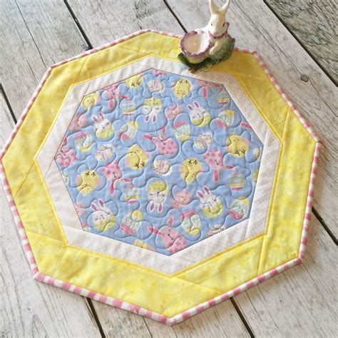 Easter Table Topper Quilted, Easter Decor, Easter Table Decor, Easter Table Runner, Easter ...