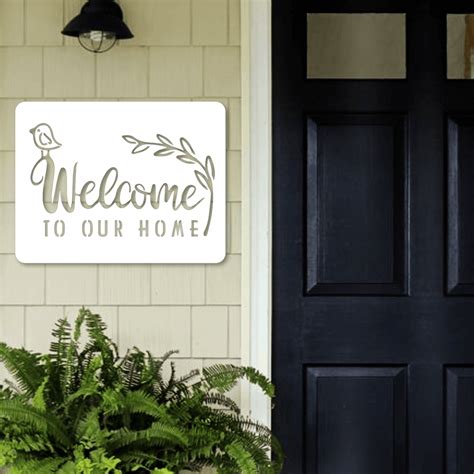 Welcome To Our Home Sign Metal Wall Art And Decor Made In The Usa K