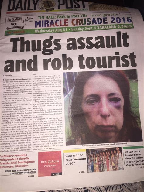 Thugs Assault And Rob Tourist Sista