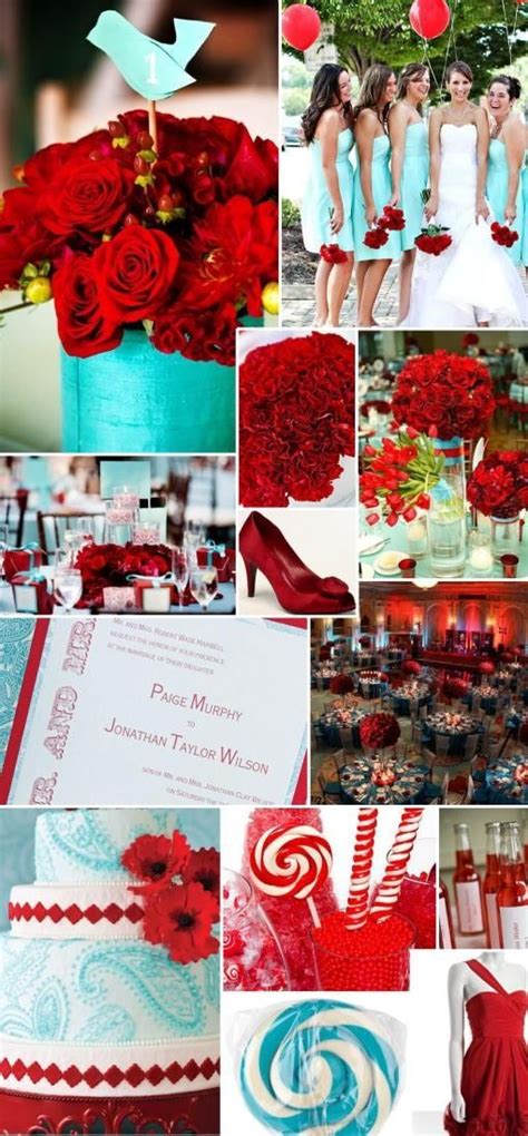 Tiffany Blue And Red Interesting Color Mix I Love It Red Wedding