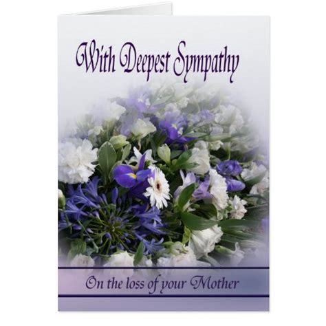 Loss Of Mother With Deepest Sympathy Cards Zazzle