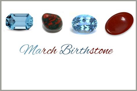 March Birthstone Selection Of Four Stones For March Babies