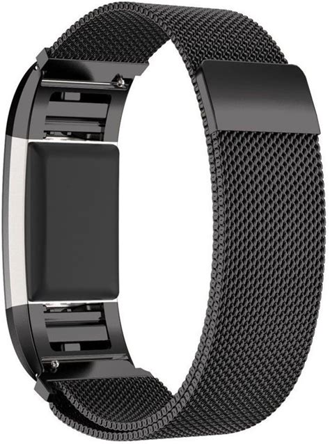 Fitbit Charge 2 Milanees Armband Black Bandje Metaal