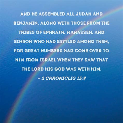 2 Chronicles 159 And He Assembled All Judah And Benjamin Along With