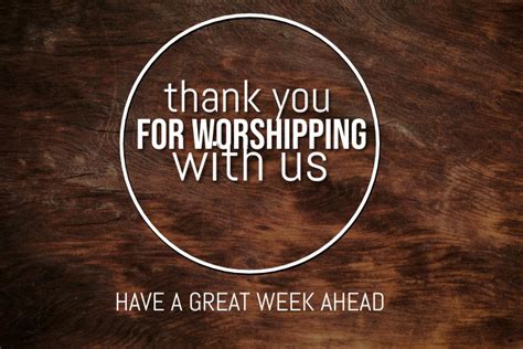 Copy Of Thank You For Worshipping With Us Poster Postermywall