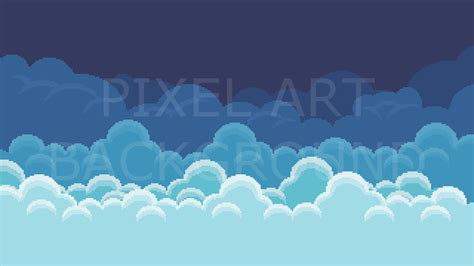 Artstation 2d Pixel Art Backgrounds 10 Sky And Cloud Game Assets
