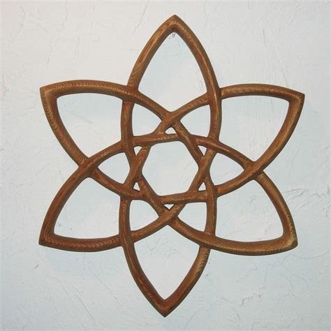 Double Trinity Knot Wall Hanging Wood Carved Celtic Knot Home Etsy