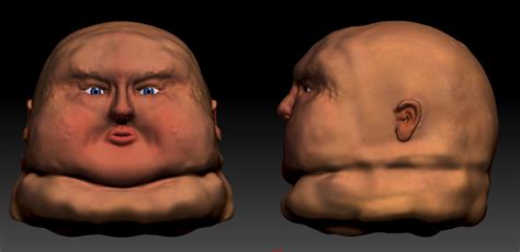 fat guy head zbrushcentral