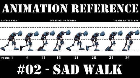 02 Sad Walk Character Animation Reference Youtube