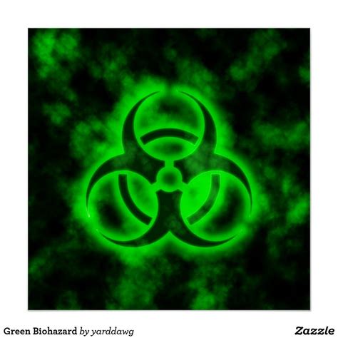 Green Biohazard Poster | Zazzle.com in 2021 | Custom posters, Biohazard, Biohazard symbol