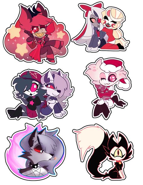 Car O Toons Made Cute Helluva And Hazbin Hotel Stickers As