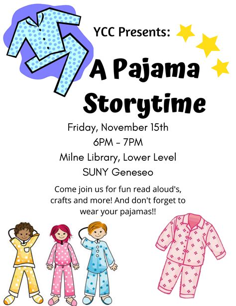 Pajama Party Storytime At Milne Friday November 15 600 Pm To 700 Pm Library News And
