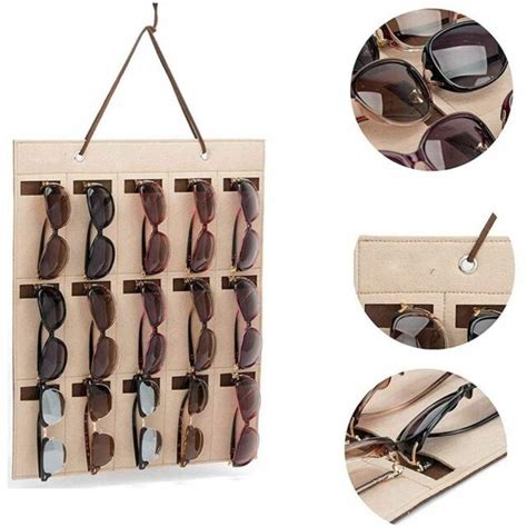 Sunglasses Organizer Eyeglasses Holder Display Storage Hanging Slot Wall Case Ebay