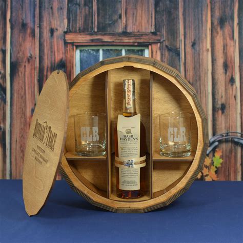 Whiskey Gift Barrel Set With 2 Personalized Drink Glasses For Etsy